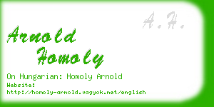 arnold homoly business card